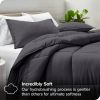 Twin/Twin XL Size All Season Super Soft Down Alternative Comforter Set Grey