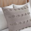 Twin/Twin XL 2-Piece Grey Microfiber Comforter Set with Decorative Pompoms