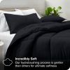 King/Cal King size Luxuriously Soft Down Alternative Comforter Set in Black