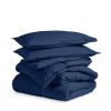 King/Cal King size Super Soft Down Alternative Comforter Set in Navy Blue