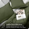 Queen size Hypoallergenic Down Alternative Comforter Set in Olive Green