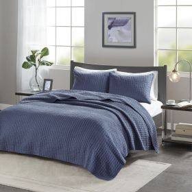 2 Piece Quilt Set Navy Twin/Twin XL