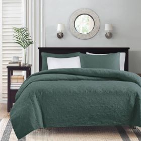 3 Piece Reversible Bedspread Set Balsam Green Queen